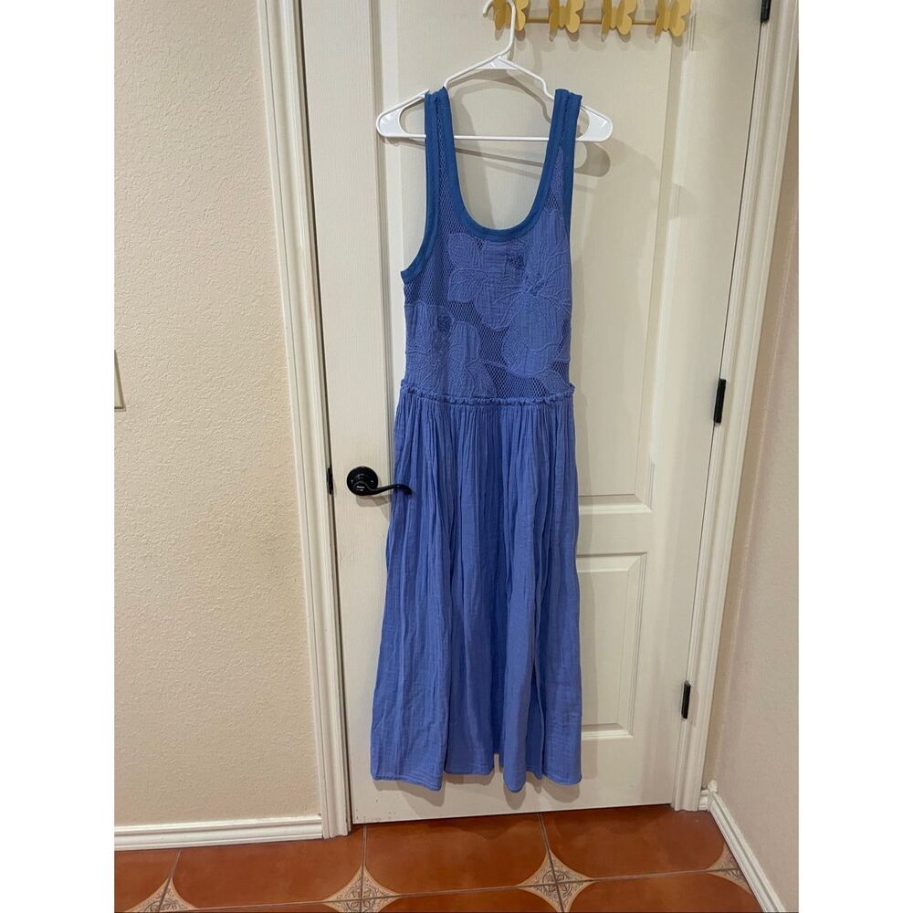 FREE PEOPLE Pearl Floral Maxi dress in Blue Sz Medium NWOT $198 - Picture 4 of 8